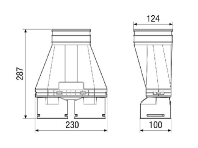 Dimensional drawing Maico MA AD2 90 Accessory for ventilator