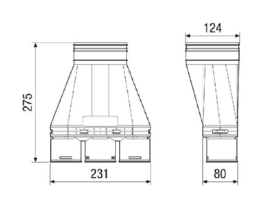 Dimensional drawing Maico MA AD3 63 Accessory for ventilator