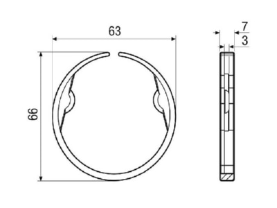 Dimensional drawing Maico MA KL63 for ventilator