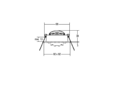 Mazeichnung Brumberg 38364253 LED Einbaustrahler 3000K alu matt