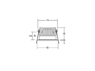 Mazeichnung Brumberg 39116073 LED Einbaustrahler 230V 12W d2w dim Ph