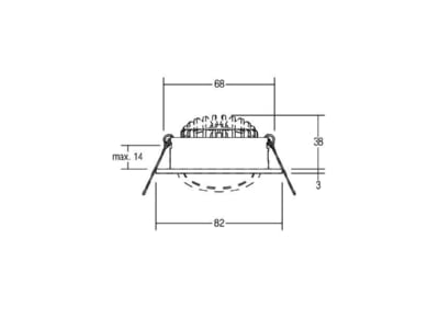 Mazeichnung Brumberg 39461073 LED Einbaustrahler 230V d2w dim  Ph 