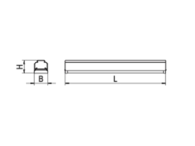 Strichzeichnung Ridi Leuchten VLMF BLIND 500 11 Lichtband Blindstueck
