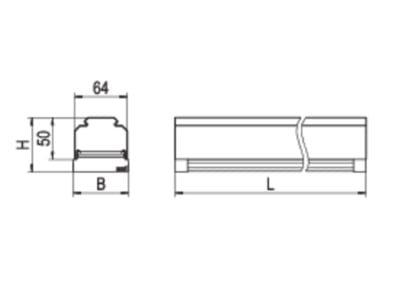 Line drawing Ridi Leuchten VLPGFP1501   1551288 Gear tray for light line system VLPGFP1501  1551288
