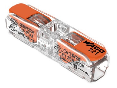 Produktbild WAGO 221 2411 Durchgangsverbinder mit Hebel