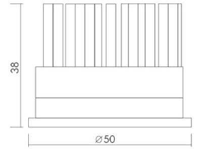 Mazeichnung Nobile 8053211903 LED Modul D50 mit Linse neutralweiss