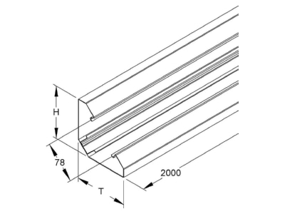 Produktbild Niedax PGU 120 78 S Pultkanalunterteil
