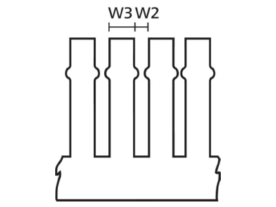 Dimensional drawing 2 Hellermann Tyton HTWD PN 60X40 Slotted cable trunking system 40x60mm
