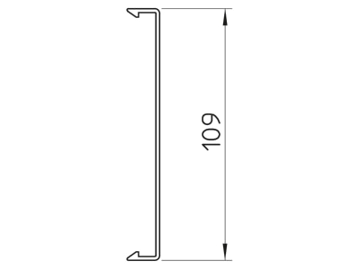 Mazeichnung 2 OBO 2410 110RW Kanaloberteil 110x2000mm PVC