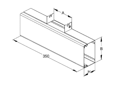 Product image Niedax LUT 60 100 100 Tee for cable duct 60x100mm
