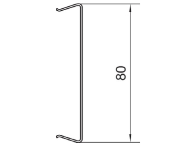 Dimensional drawing Tehalit BRS 0802 verz Cover for device mount