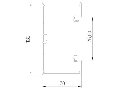 Mazeichnung 1 OBO GK 70130CW Geraeteeinbaukanal o  OT m Bodenlochung