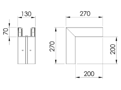 Mazeichnung 2 OBO GK A70130LGR Ausseneck