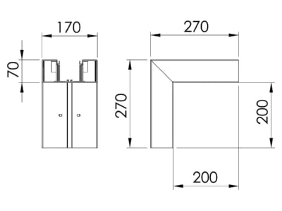 Mazeichnung 2 OBO GK A70170RW Ausseneck