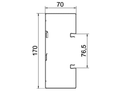 Mazeichnung 1 OBO GS S70170RW Geraeteeinbaukanal o  OT symmetrisch