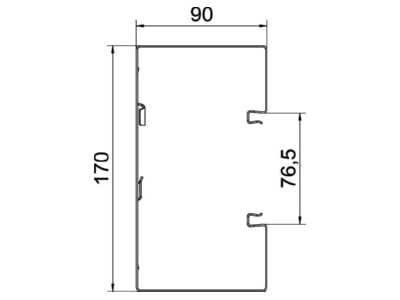 Mazeichnung 2 OBO GS S90170RW Geraeteeinbaukanal o  OT symmetrisch