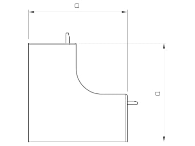 Mazeichnung 1 OBO WDKH I60090RW Inneneckhaube halogenfrei 60x90mm  PC ABS  rw