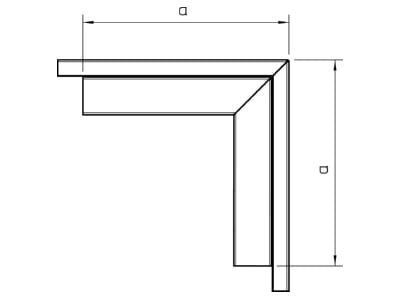 Dimensional drawing 2 OBO LKM A40060FS Outer corner for cable duct 40x60mm