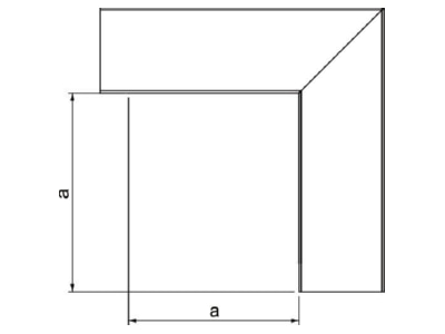 Dimensional drawing 1 OBO LKM F40060FS Flat bend for wireway
