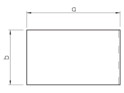 Dimensional drawing 1 OBO WDK HE80210RW End cap for wireway 210x80mm
