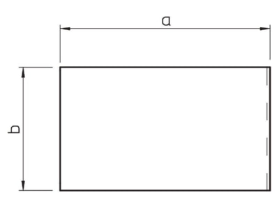 Dimensional drawing 2 OBO WDK HE80210RW End cap for wireway 210x80mm