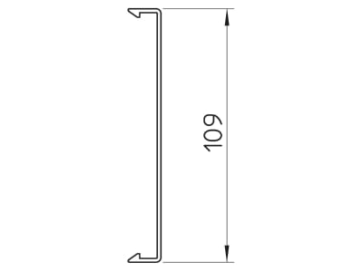 Dimensional drawing 2 OBO 2410 110LGR Transition cover 14x110mm