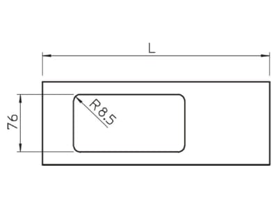 Mazeichnung 2 OBO D2 2 170RW Oberteil Geraeteeinbau 2 fach 170x300mm