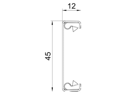 Dimensional drawing 2 OBO GS OT50RW Cover for device mount