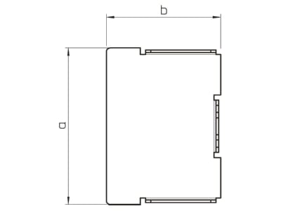 Dimensional drawing 1 OBO LKM E60060FS End cap for wireway 60x63mm
