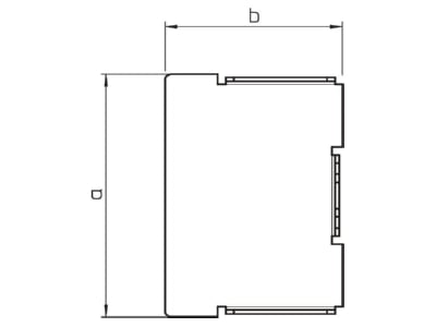 Dimensional drawing 2 OBO LKM E60060FS End cap for wireway 60x63mm