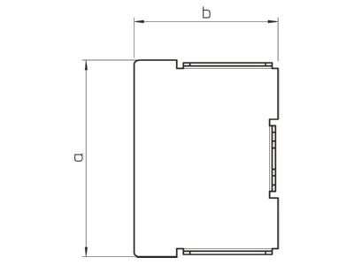 Dimensional drawing 1 OBO LKM E80080RW End cap for wireway 80x80mm
