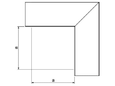 Dimensional drawing 1 OBO LKM F80080FS Flat bend for wireway
