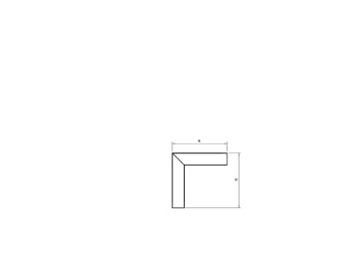 Dimensional drawing 1 OBO LKM F80080RW Flat bend for wireway
