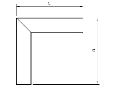 Dimensional drawing 2 OBO LKM F80080RW Flat bend for wireway