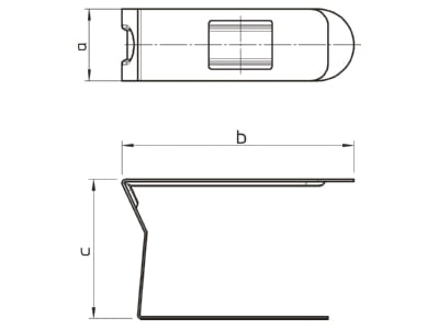 Dimensional drawing 2 OBO LKM K140 Cable clip for wireway