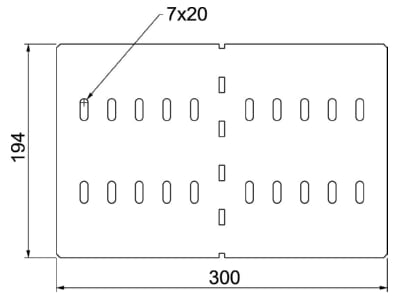 Dimensional drawing 2 OBO LWVM 200 FT Length  and angle joint