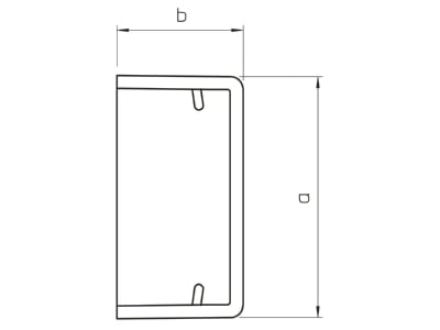 Mazeichnung 1 OBO WDK HE10030CW Endstueck 10x30mm  PVC