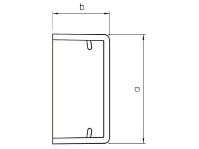 Mazeichnung 2 OBO WDK HE10030CW Endstueck 10x30mm  PVC