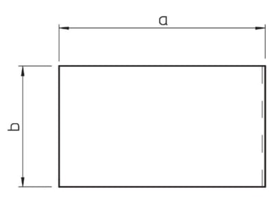 Dimensional drawing 1 OBO WDK HE80170LGR End cap for wireway 80x170mm
