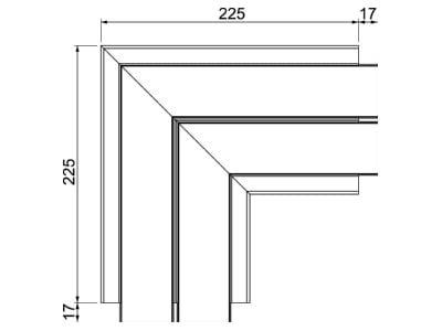 Mazeichnung 2 OBO GK FS53130RW Flachwinkel starre Form