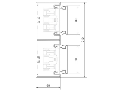 Dimensional drawing 2 Tehalit BR652101D9011 Wall duct