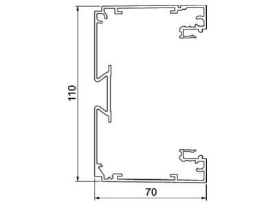 Dimensional drawing 2 OBO BRA 70110 EL Wall duct