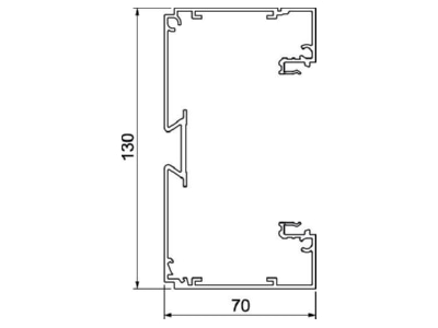 Dimensional drawing 1 OBO BRA 70130 EL Wall duct
