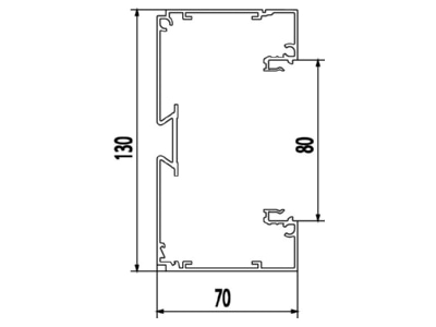 Dimensional drawing 2 OBO BRA 70130 EL Wall duct