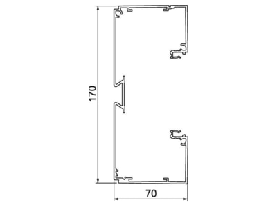 Dimensional drawing 2 OBO BRA 70170 EL Wall duct