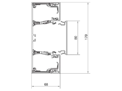 Dimensional drawing Tehalit BRN6517019011 Wall duct