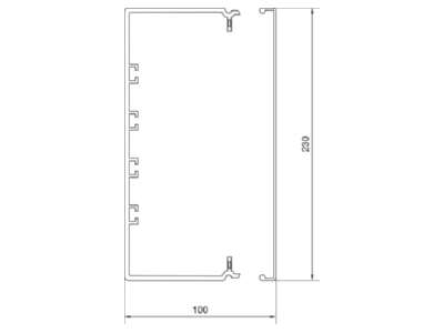 Dimensional drawing Tehalit FB9923009016 Wireway