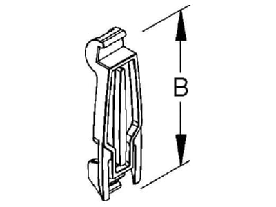 Dimensional drawing Niedax LFGKH 100 Cable clip for wireway