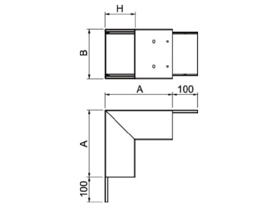 Mazeichnung OBO PLM EC 1220 FS Ausseneck m Brandschutzgewebe