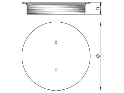 Mazeichnung 1 OBO BAB80 9011 Blindabdeckung o  Bodenbelagaussp 